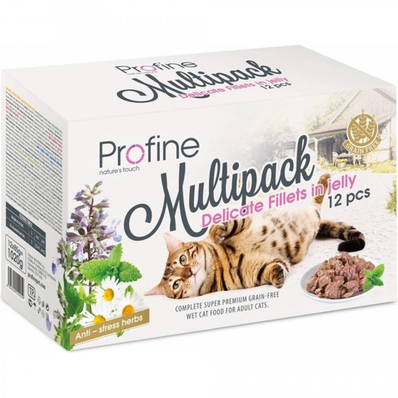 PROFINE CAT POUCH JELLY MULTIPACK 12X85G
